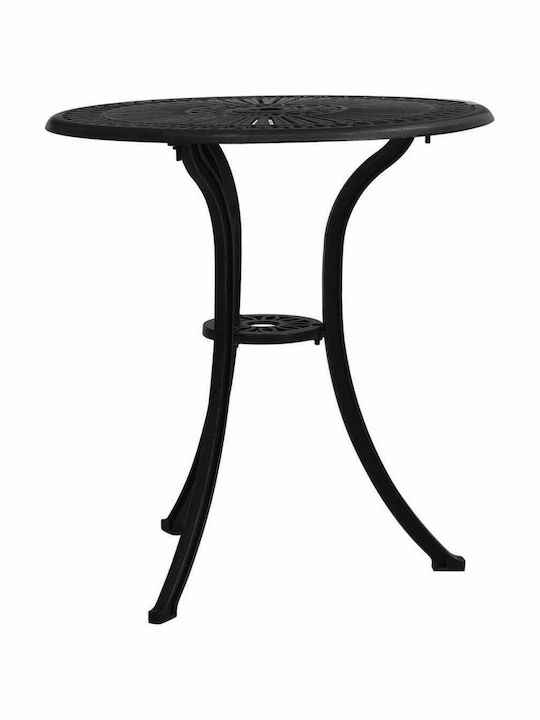 Sitting Room Outdoor Aluminum Table Black 62x62x65cm