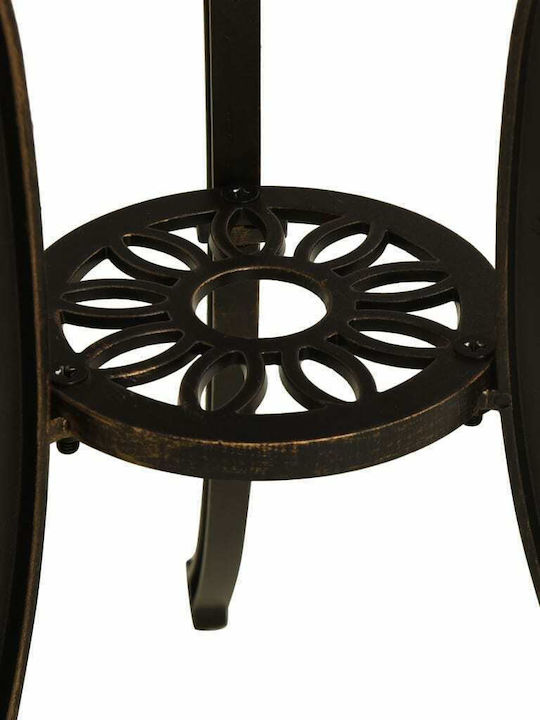 Masa pentru spații exterioare mici Aluminiu Bronz 62x62x65buc