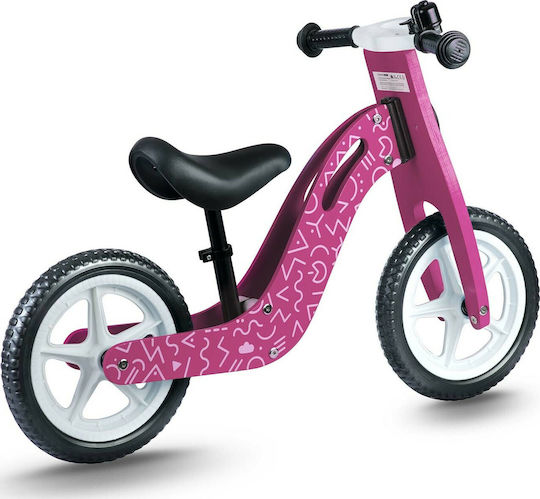 Παιδικό Ποδήλατο Ισορροπίας Ricokids RC-614 με Δίσκο Κιμωλίας για Σχεδίαση Ροζ