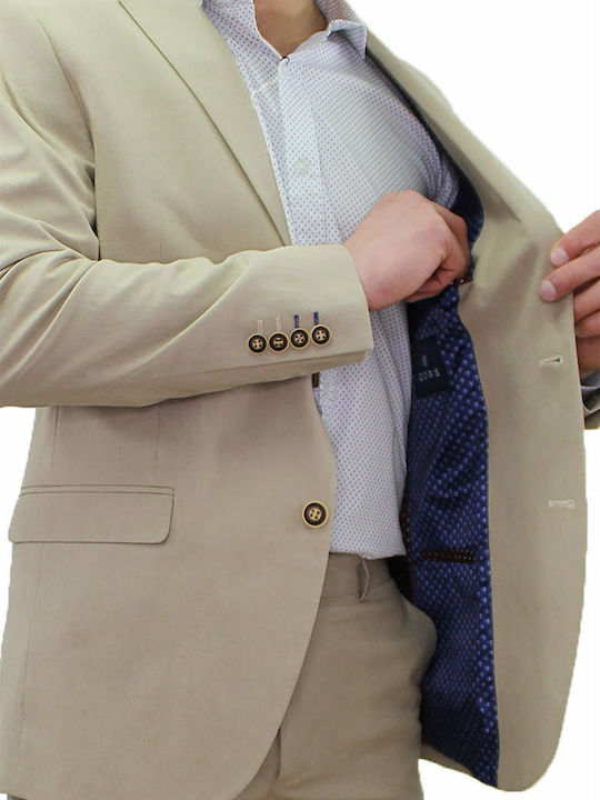 Men's Summer Suit Jacket Regular Fit Beige