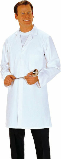 Portwest Men's White Medical Dressing Gown Cotton and Polyester