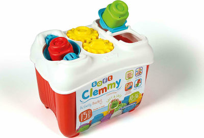 Baby Clementoni Building Block Baby Clemmy Activity Bucket for 10+ months 15pcs