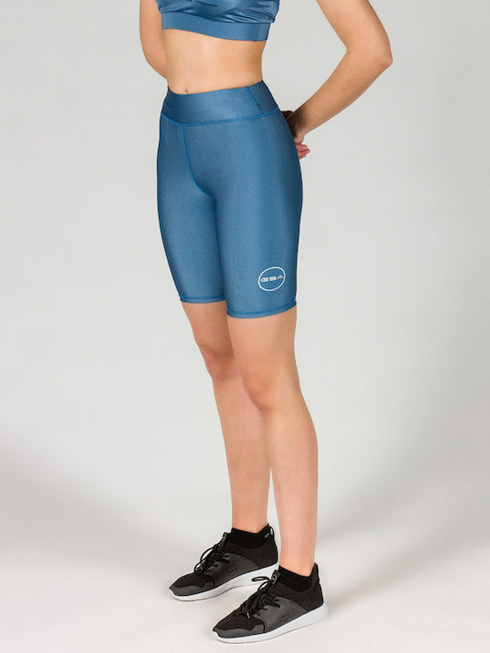 Glow 17-27090-04 Women's Training Legging Shorts Shiny Blue