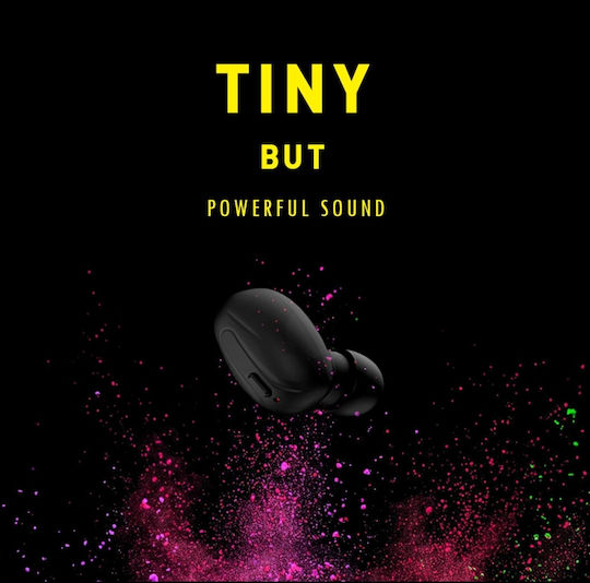 B9 In-ear Bluetooth Handsfree Ακουστικά με Αντοχή στον Ιδρώτα και Θήκη Φόρτισης Μαύρα