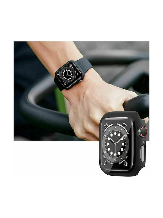 Tech-Protect Defense 360 Plastic Case with Glass in Black color for Apple Watch 40mm