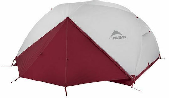 MSR Elixir 3 Red Backpacking Tent Σκηνή Camping Ορειβασίας Κόκκινη με Διπλό Πανί 3 Εποχών για 3 Άτομα Αδιάβροχη 1500mm 324x213x104εκ.