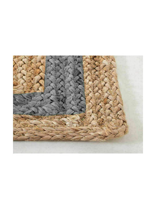 Rug Rectangular Summer from Jute Beige