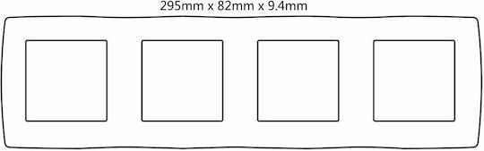 Aca Prime Switch Frame 4 Positions Vertical Installation in Light Blue Color 1000119309