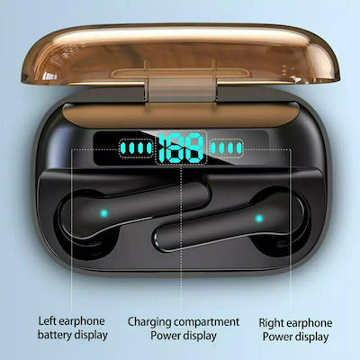 S23 Earbud Bluetooth Handsfree Headphone Sweat Resistant and Charging Case Black