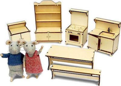 The Mouse Mansion Wooden Construction Toy DIY Furniture Kit Mouse Kitchen