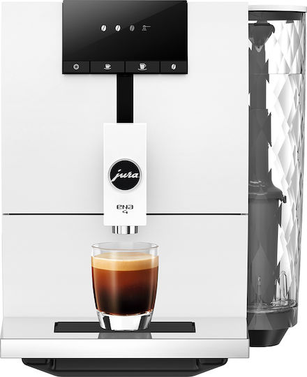 Jura ENA 4 Full Nordic White Αυτόματη Μηχανή Espresso 1450W Πίεσης 15bar με Μύλο Άλεσης Λευκή