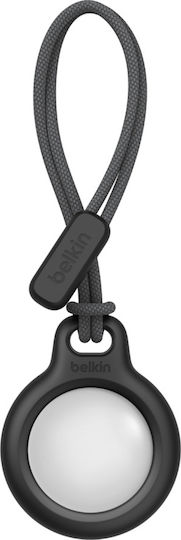 Belkin Secure Holder with Strap Θήκη Μπρελόκ Σιλικόνης για AirTag σε Μαύρο χρώμα