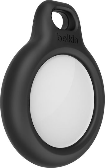 Belkin Secure Holder with Strap Θήκη Μπρελόκ Σιλικόνης για AirTag σε Μαύρο χρώμα