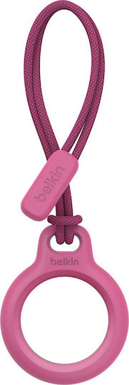 Belkin Secure Holder with Strap Θήκη Μπρελόκ Σιλικόνης για AirTag σε Ροζ χρώμα