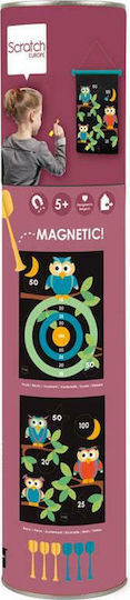 Scratch Europe Set mit Ziel & Darts Kinder Magnetisches Ziel 2 Seiten mit 6 Darts - Eule