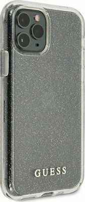 Guess Glitter Plastic Back Cover Silver (iPhone 11 Pro Max)