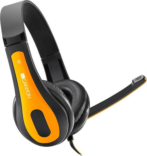 Canyon Simple PC Headset Auf dem Ohr Gaming-Headset mit Verbindung 3,5mm Schwarz