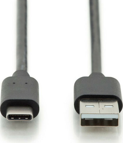 Digitus USB 2.0 Cable USB-C Male - USB-A Black 3m