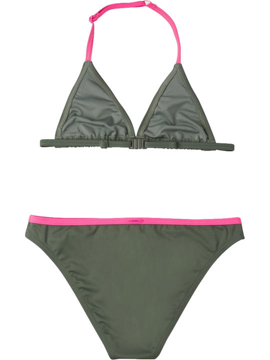 O'neill Essential Triangle Bikini Set Kids Swimwear Bikini Khaki