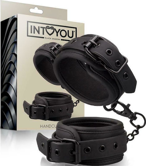 IntoYou Shadow Handcuffs Vegan Leather Белезници в Черен Цвят