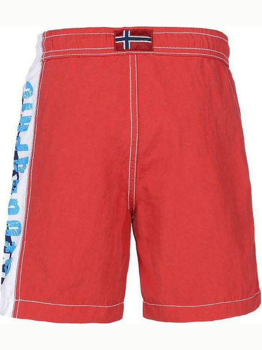 Napapijri Horus Swimming Trunk Costum de baie pentru copii Pantaloni scurți de înot Roșu