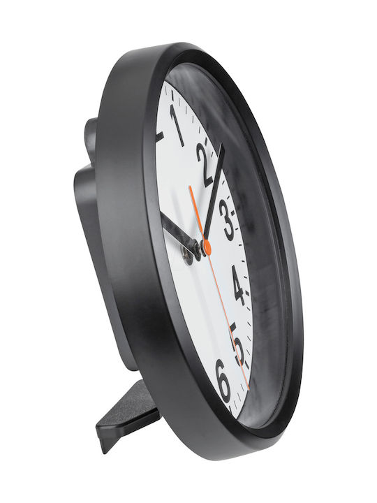 TFA Ρολόι Τοίχου Πλαστικό Black Ø17.7cm