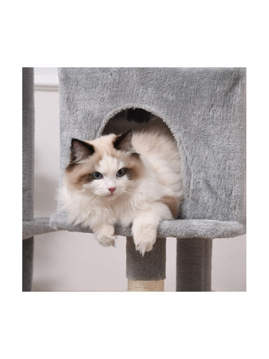 Pawhut Scratching Post Cat Trees Gray 5 levels 60x50x165cm