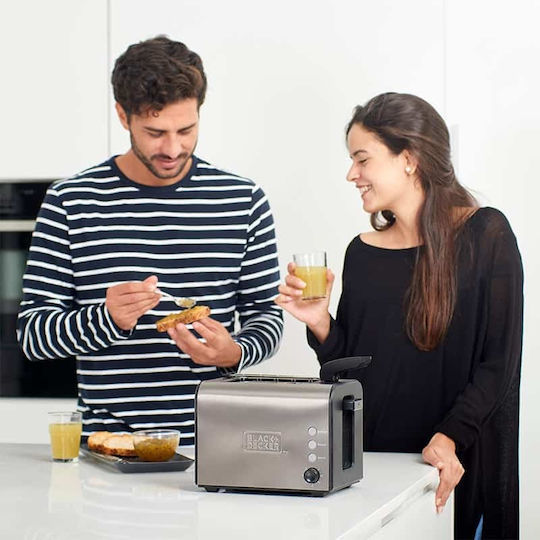 Black & Decker BXTOA900E ES9600090B Toaster 2 Slots 900W Inox