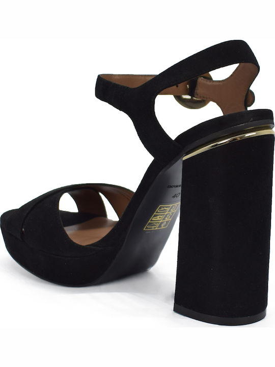 Suede Sandals Black