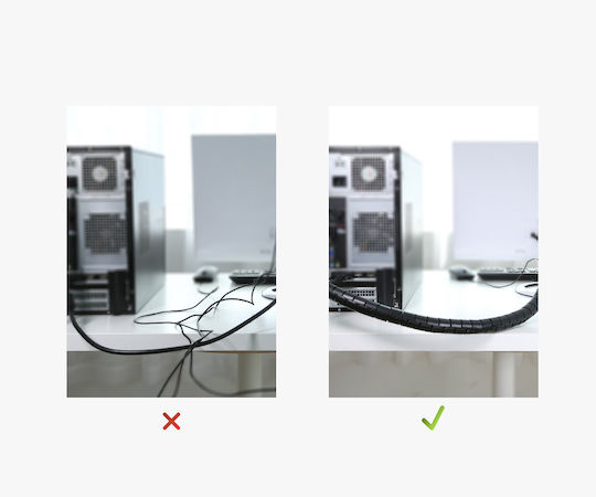Ugreen Σπιράλ Καλωδίων LP121 25mm 3m Μαύρο