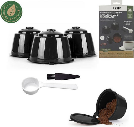 Cook Concept Επαναγεμιζόμενες Κάψουλες Συμβατές με Μηχανή Dolce Gusto 3caps