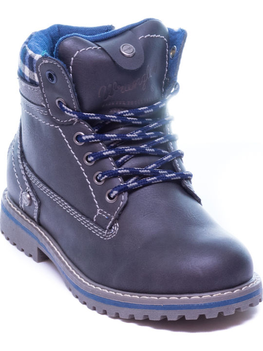 Wrangler Μποτάκι WJ17213 Kids Boots with Lace Blue