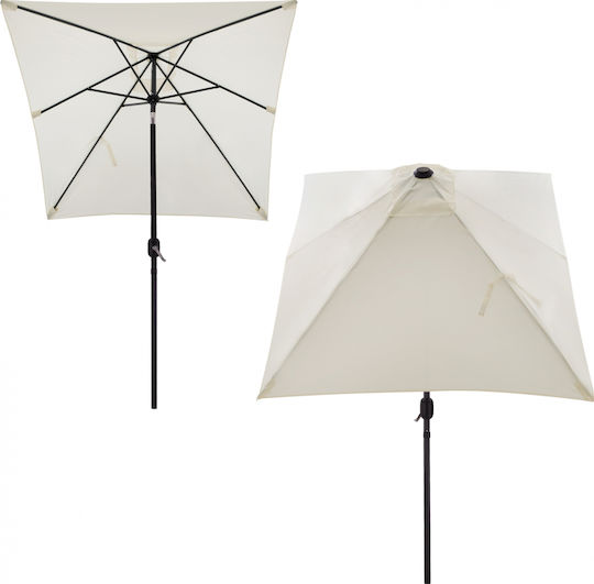 Umbrelă Pătrată Din Aluminiu Bej / Gri 2.62x1.70xÎnălțime 2.53m