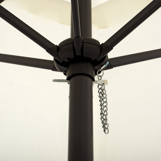 Umbrelă Rotundă Din Aluminiu Bej / Gri Φ2.5xÎ2.36m