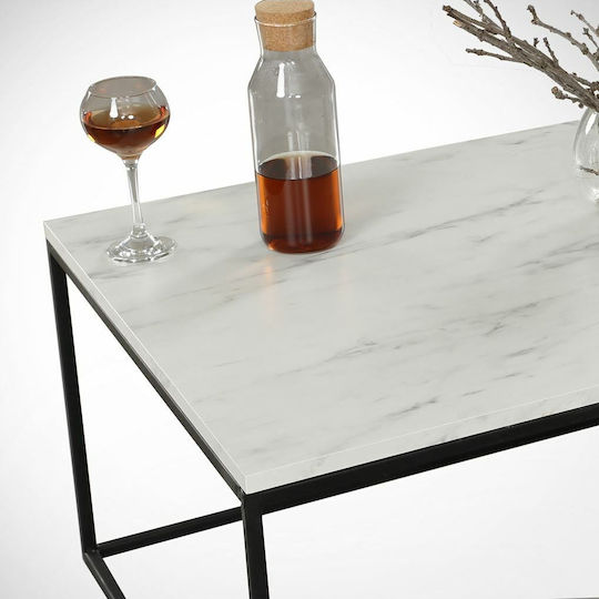 Rechteckig Couchtisch Saffron Holz White / Black B95xT55xH43cm