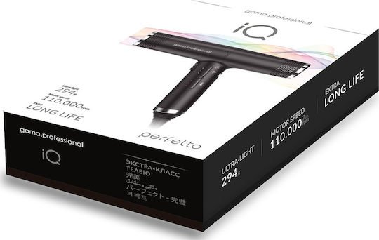 GA.MA Iq Perfetto Професионален Сешоар с Дифузер 2000W Черно