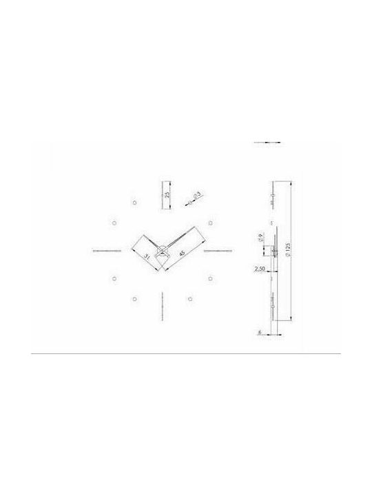 Nomon Mixto G Ceas de Perete Autocolant Metalic Aur