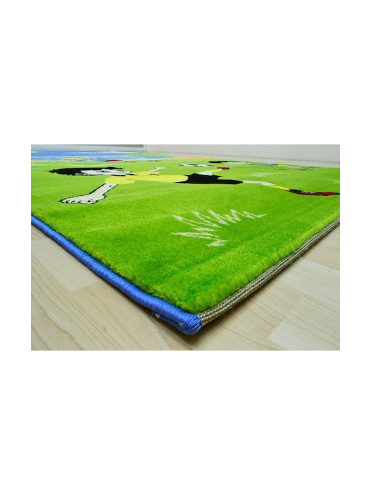 Sprintzio Kids 7608 Kinder Teppich Fußball Mehrfarbig 133x190cm Dicke 11mm