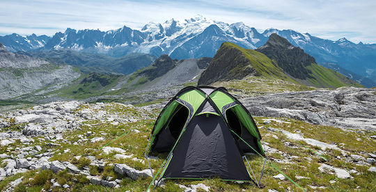 Coleman Maluti 3 BlackOut Winter Camping Tunnel Mountaineering Tent Black with Double Cloth for 3 People Waterproof 5000mm 210x170x105cm