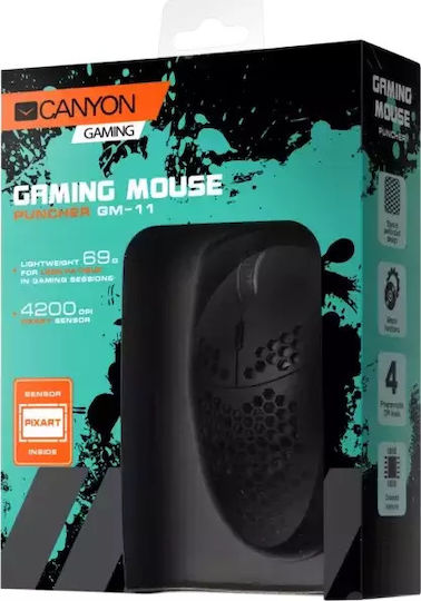 Canyon Puncher GM-11 RGB Gaming Ποντίκι 4200 DPI Μαύρο
