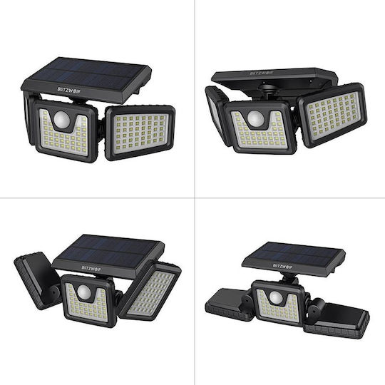 BlitzWolf Rezistent la apă Solar Proiector LED 55W Alb Rece 6500K IP64