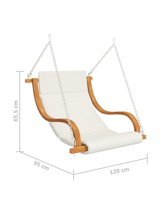 Wooden Swing Cream L95xW120xH65.5cm