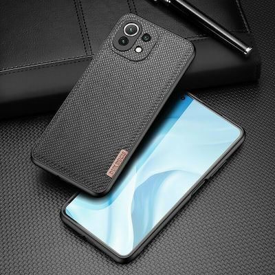 Dux Ducis Fino Silicone / Fabric Back Cover Black (Mi 11 Lite / 11 Lite 5G / 11 Lite 5G NE)