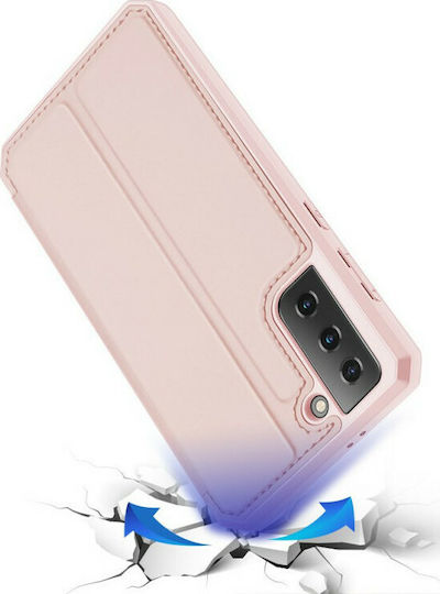 Dux Ducis Skin X Книга Изкуствена кожа Розов (Galaxy S21+ 5G)