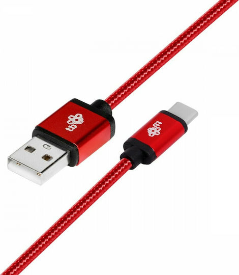 Tb Energy Braided USB 2.0 Cable USB-C male - USB-A Κόκκινο 1.5m AKTBXKUCSBA150M