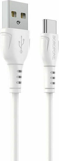 Borofone BX51 Triumph USB 2.0 Cable USB-C Male - USB-A 18W White 1m 43947