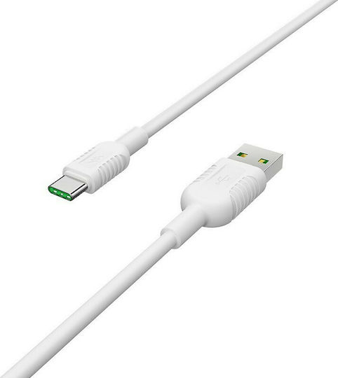 Borofone BX33 Billow USB 2.0 Cable USB-C male - USB-A 22W White 1.2m (10703)