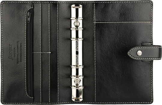 Filofax Malden Personal Organizer Black Leather 15x19cm