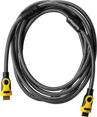 Andowl HDMI 2.0 Geflochten Kabel HDMI-Stecker - HDMI-Stecker 5m Schwarz