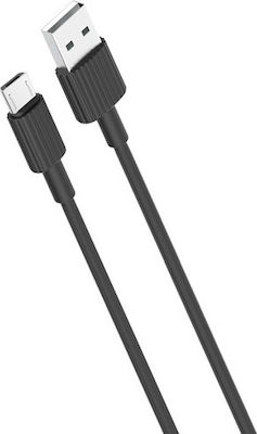 XO NB156 Regulär USB 2.0 auf Micro-USB-Kabel Schwarz 1m (16.005.0052) 1Stück